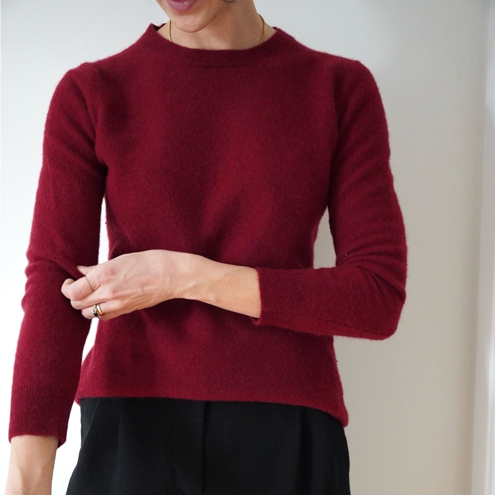 Red wool & cashmere sweater